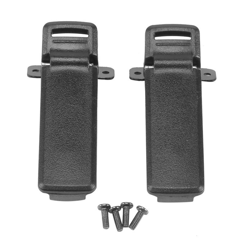 2Pcs Walkie Talkie Spare Part Back Belt Clip For Baofeng 2-Way Radio UV5R For Baofeng Intercom UV5R / 5RA / 5R + / 5RB / 5RC