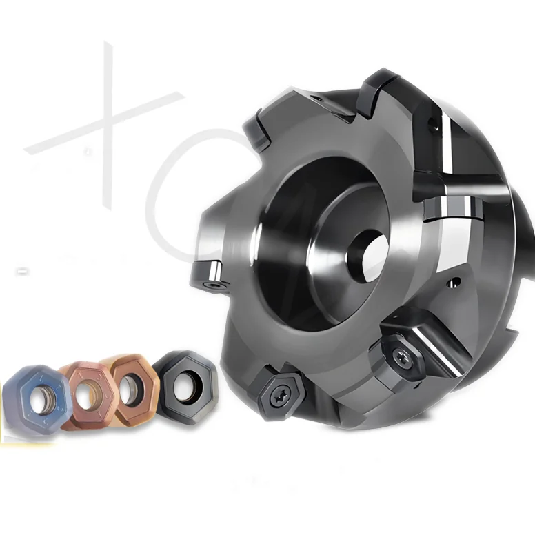 MFC145 45 °   Fresa de doble cara para fresado en bruto compatible con las plaquitas de la serie Widia HNPJ0704 HNMU0704 HNGU0905