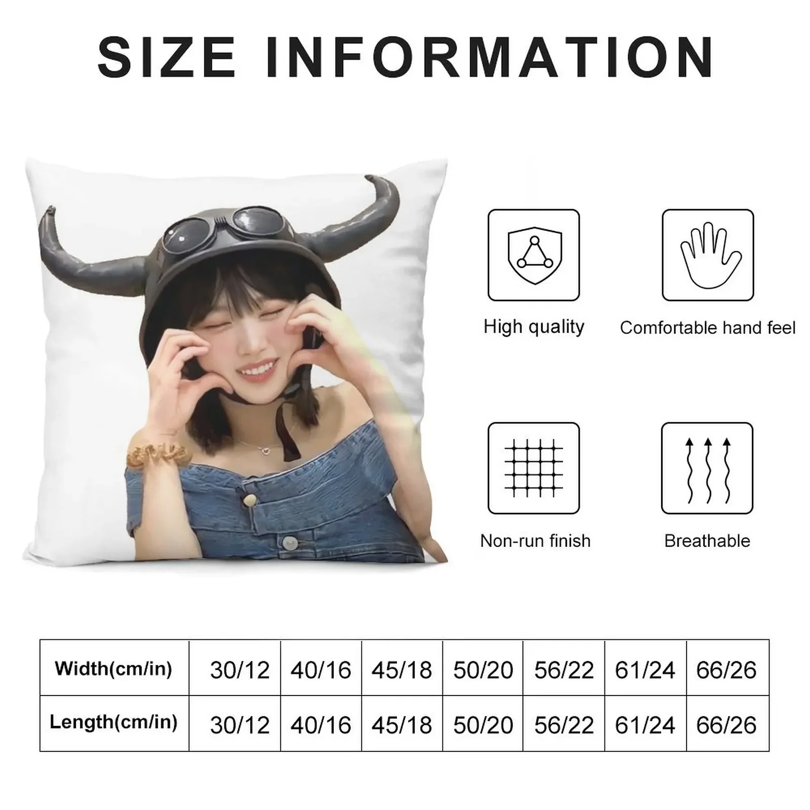 Chaewon pupu horn hat Throw Pillow ornamental pillows Pillow Case christmas pillow case sleeping pillows