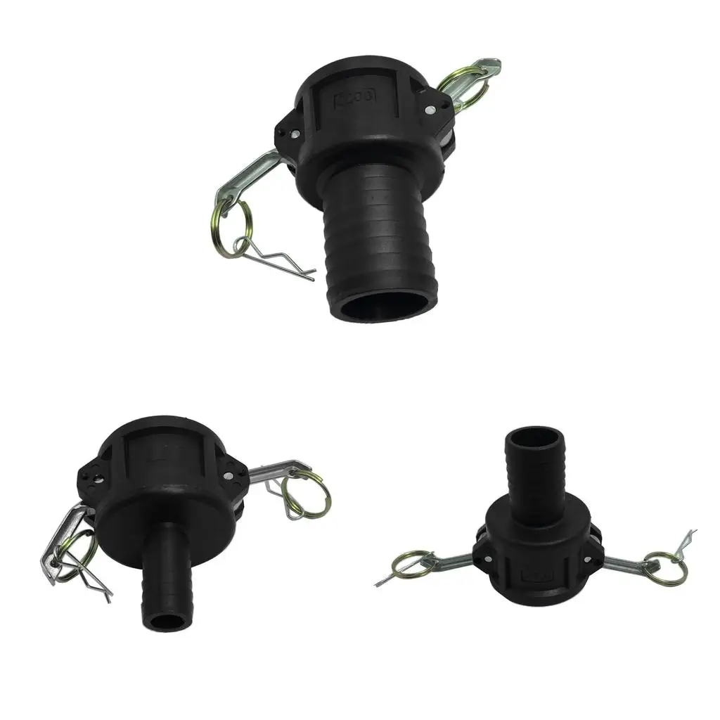 Adaptador de tanque de água IBC com rosca barril de 00L para 2 polegadas - preto, 50 mm