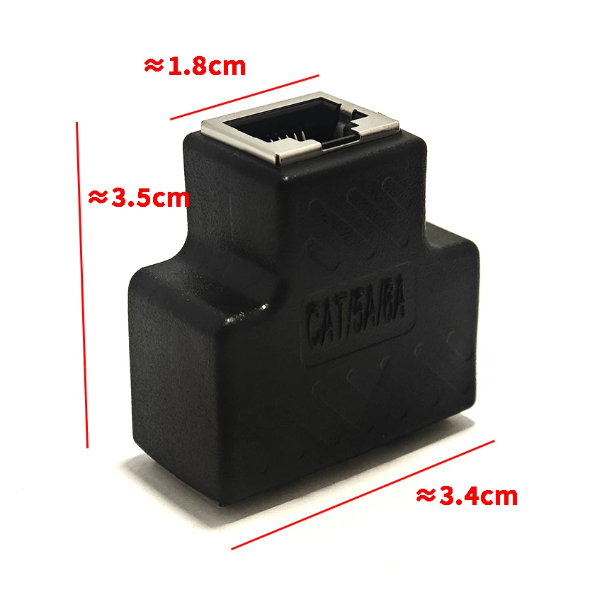 RJ45 1 to 2 Adapter For Ethernet Cable Splitter Extender Network Cable Adapter Port 3-Way Head Cable 1/2