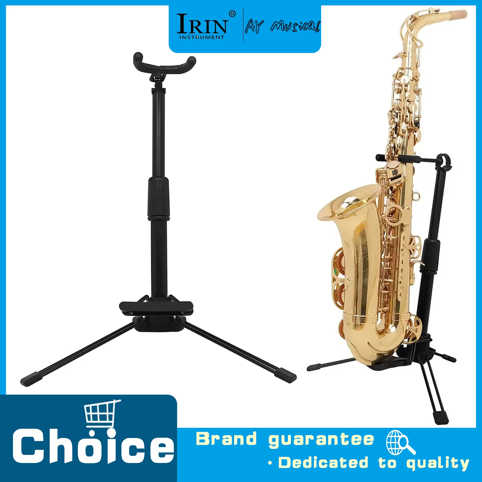 Wind Instrument Stand Portable Foldable Adjustable Gathered Floor Stand For Violin /Ukulele /Banjo / Saxophone Universal
