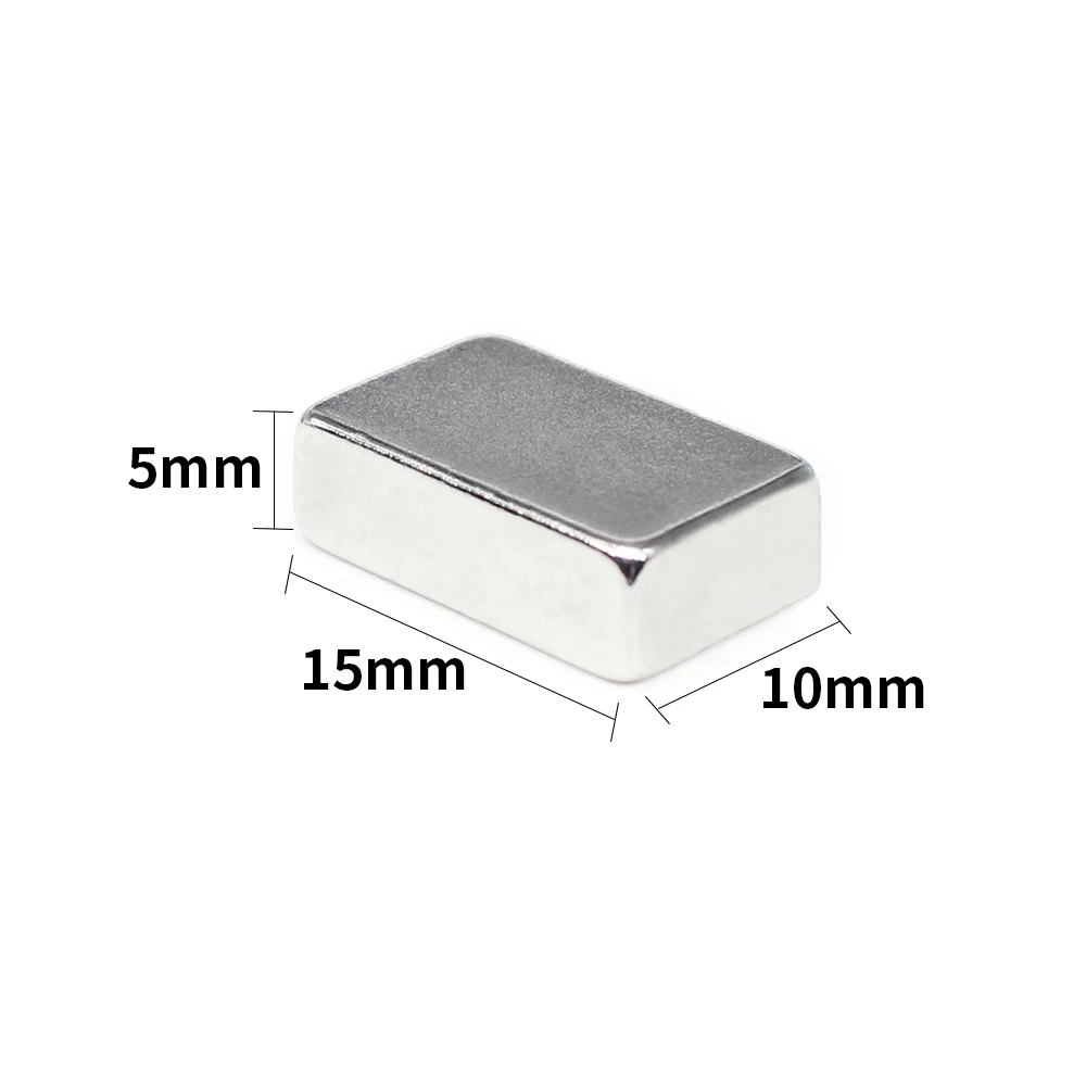 2/5/10/20/30/50PCS 15x10x5 Block Rare Earth Magnet 15X10 Rectangular Neodymium Magnet 15x10x5mm Permanent NdFeB Magnets 15*10*5