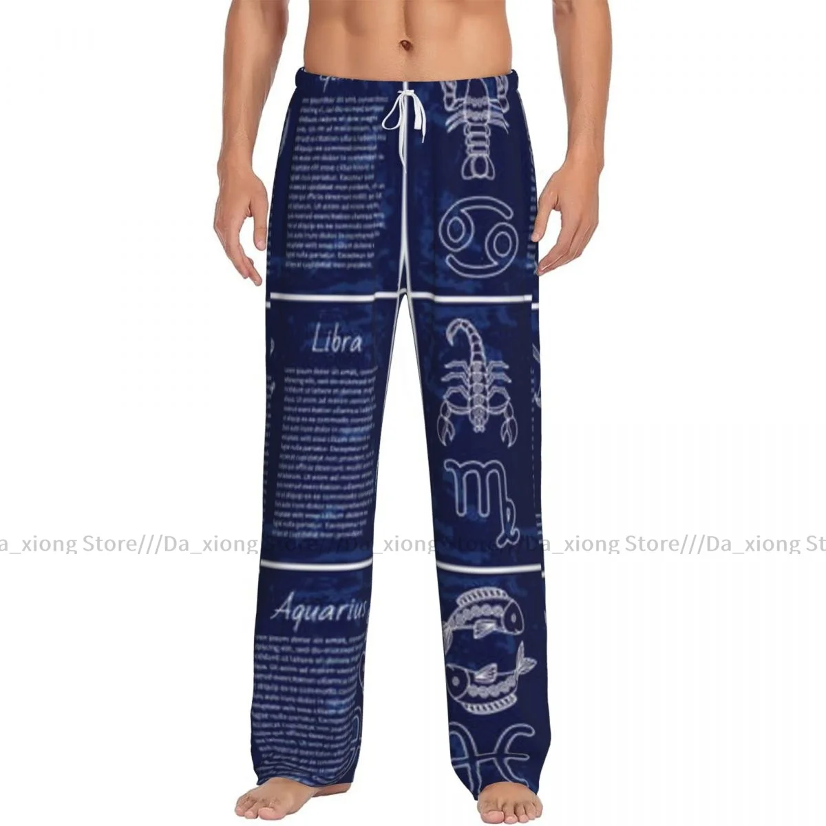 Constellation Emblems Mens Pajamas Pyjamas Pants Lounge Pants Sleep Bottoms