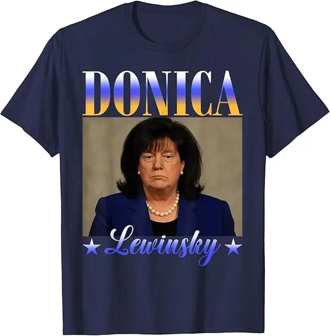 Funny Donica Lewinsky Meme Shirt Big Beautiful Bill Meme T-Shirt Y2k Portrait Graphic Vintage Saying Tee Women Men Novelty Gifts