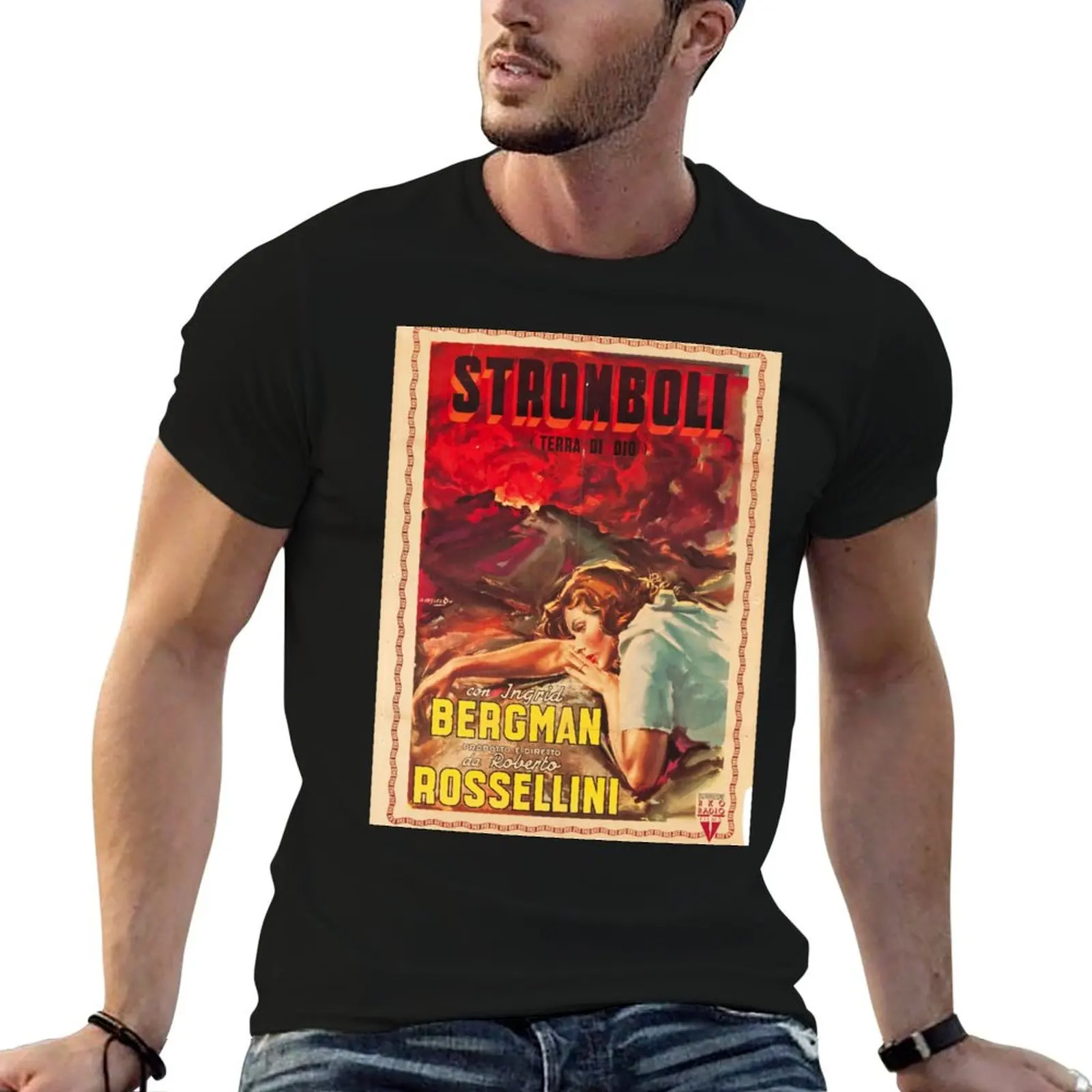 

Roberto Rossellini Stromboli T-Shirt man t shirts high quality luxury brand t shirt man casual T-Shirt
