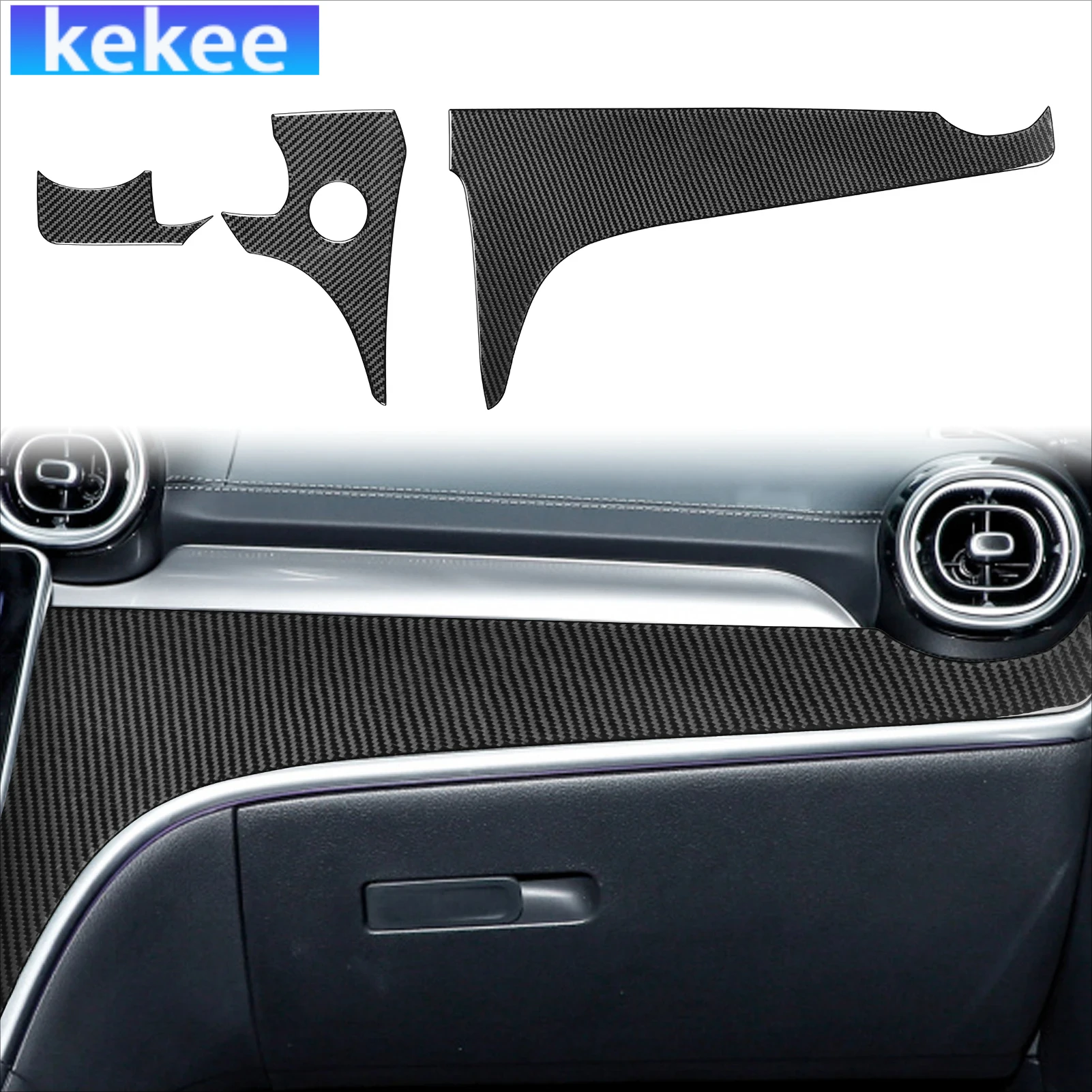 

For Mercedes Benz C-Class W206 2022-2024 Carbon Fiber Dashboard Speedometer Set Car Accessories Interior Cover Tuning Stickers