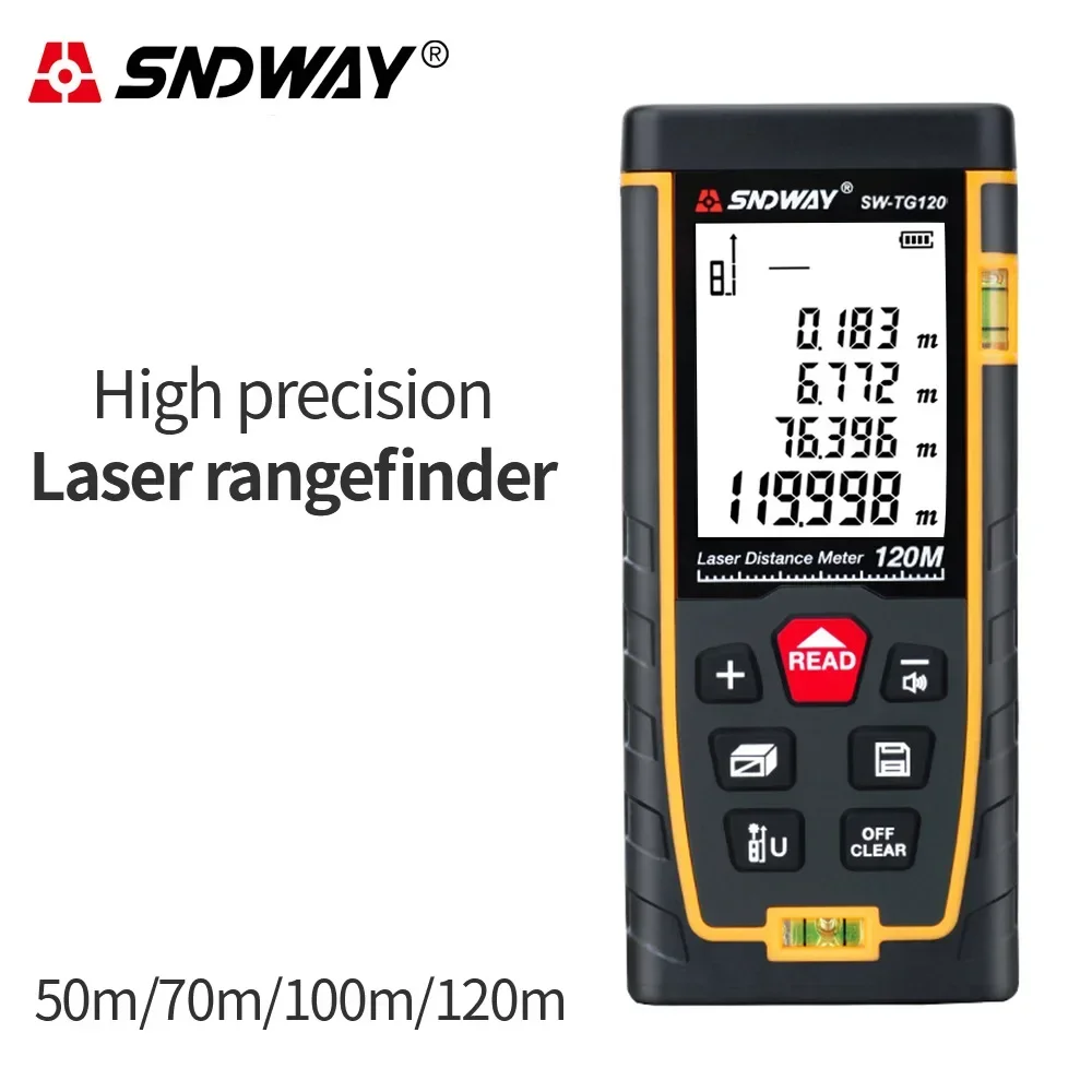 Premium SNDWAY SW-TG50/TG100 Infrared Rangefinder Handheld Laser Electronic Ruler Portable Laser Rangefinder Decoration Project
