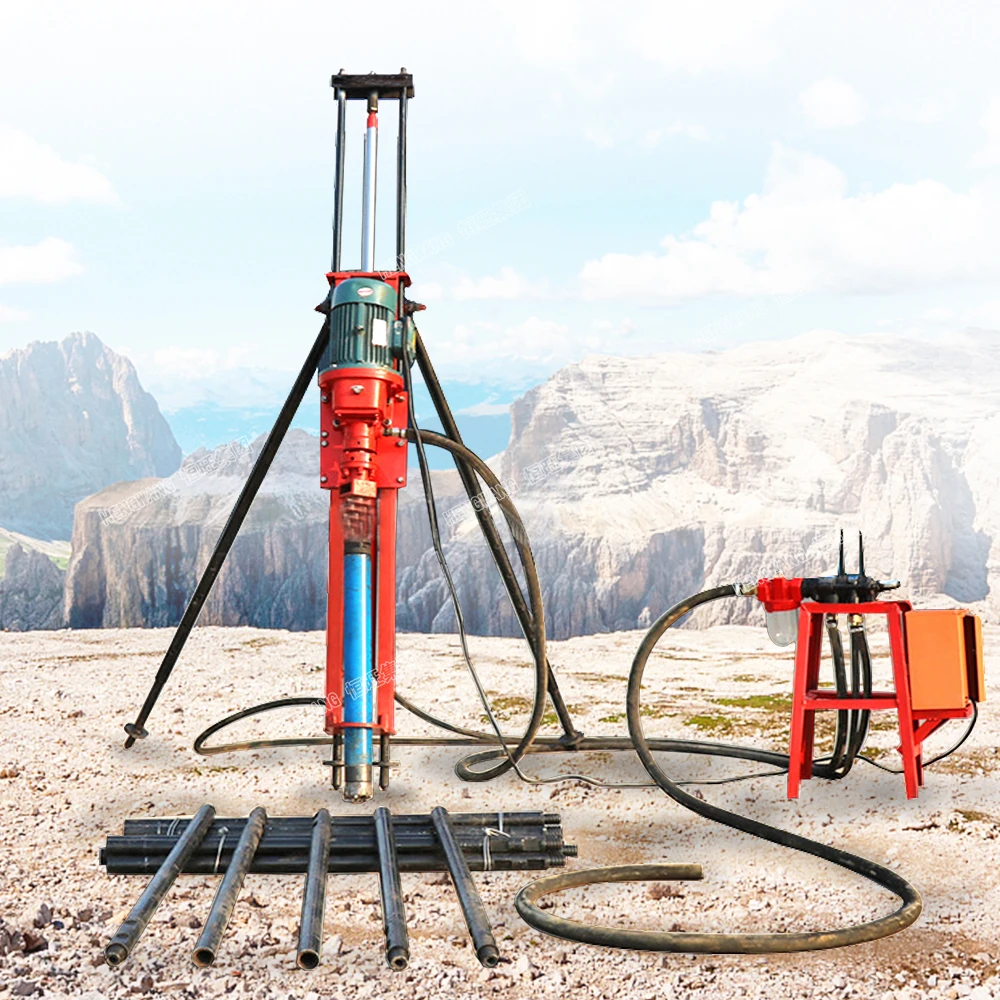 Pneumatic DTH Top Hammer Rock Water Well Digging Drilling Rig