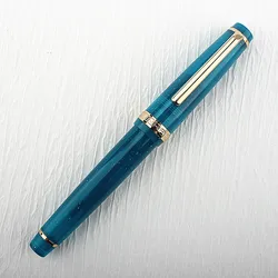 JINHAO-pluma estilográfica transparente, bolígrafos de tinta giratoria dorada EF F M Nib, suministros escolares de oficina y negocios, 82