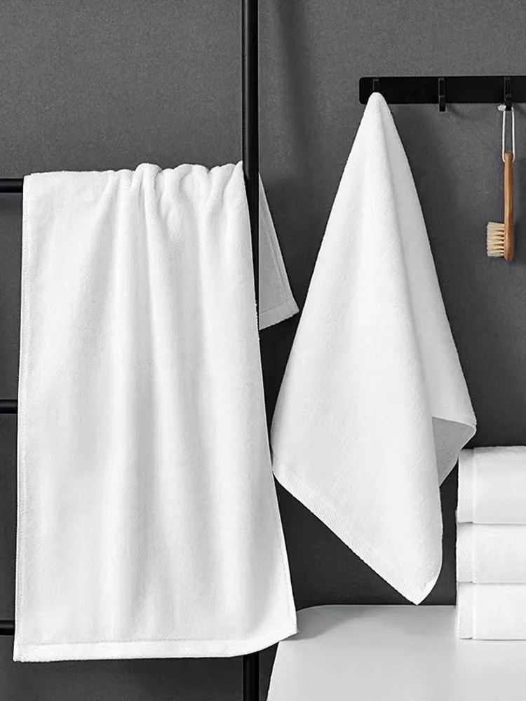 

Bath Towels Cotton Pure Hotel Towels white Thick Beauty Salon Towels Large Towels High-end Absorbent70*140CM