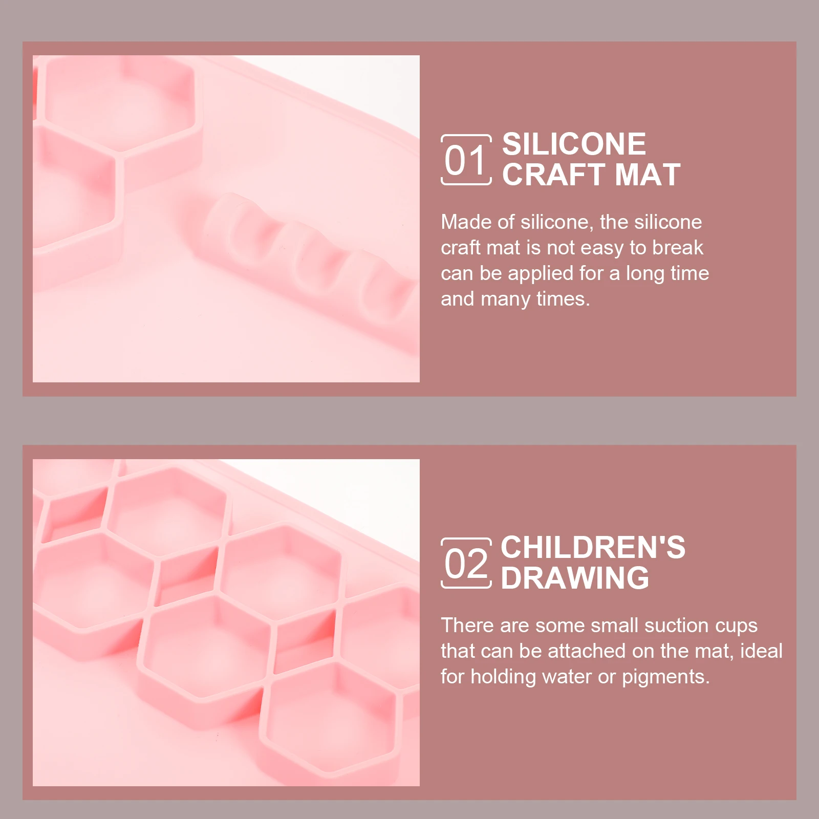 

Silicon Mat Drawing Painting Silicone Pad Crafting Pink Silica Gel Reusable Student