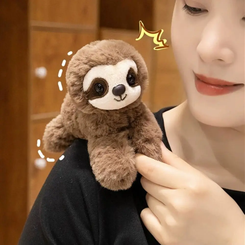 Stuffed Dolls Shoulder Plush Toy Octopus/Tiger Panda Raccoon Standing Shoulder Animals Cartoon Kawaii Magnetic Stuffed Toy