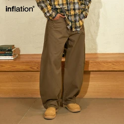 INFLATION Men's Washed Cargo Pants 2024 New Arrivals Vintage Trousers Cotton Loose Casual Pant