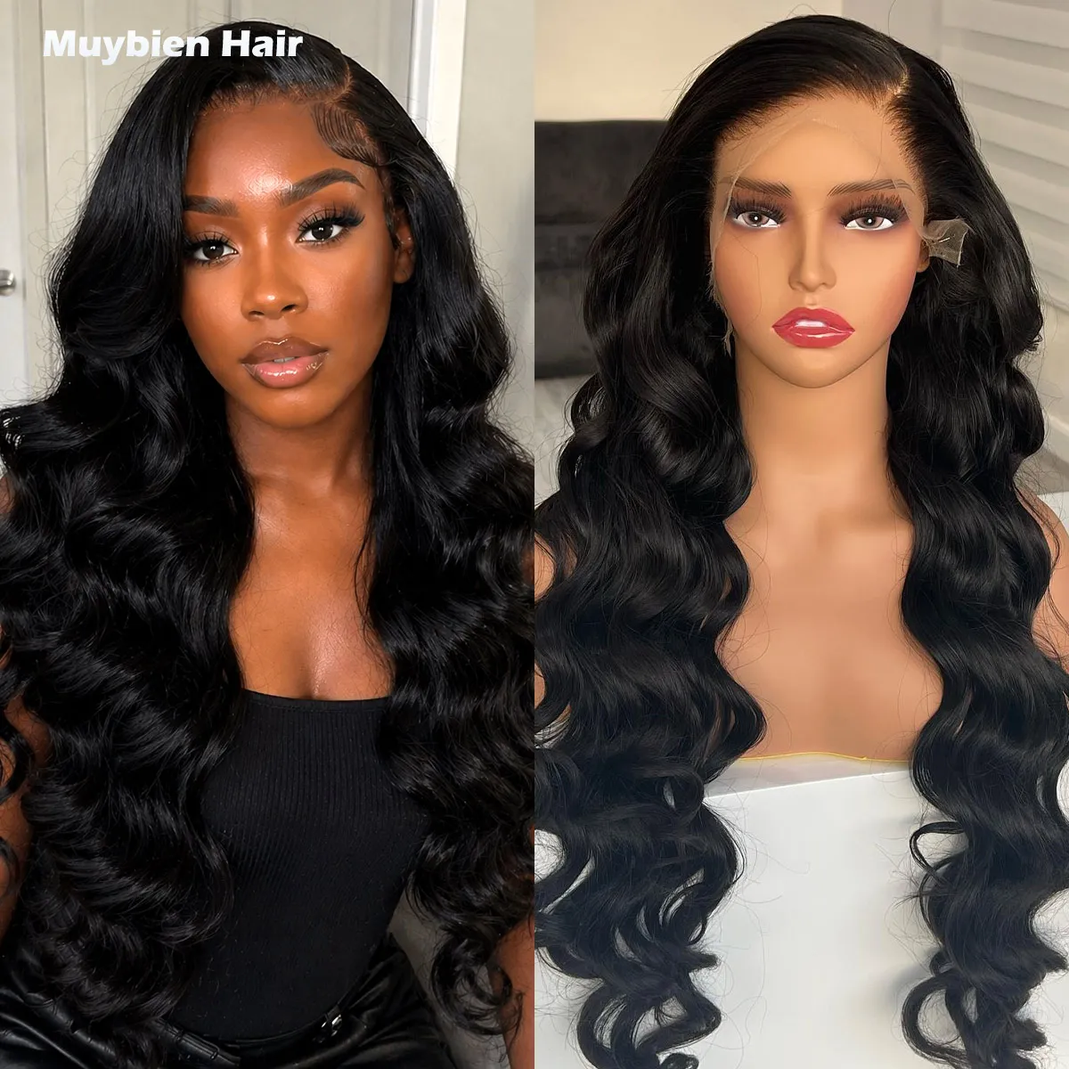

350 Density 13x6 HD Lace Front Wigs Human Hair 13x6 360 Lace Frontal Loose Body Wave Wigs for Black Woman Ready to Wear Glueless