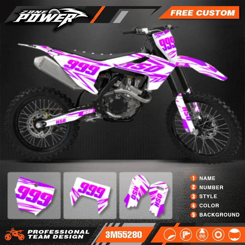 Powerzone Motorcycle Graphics Decals Sticker Kit for Husqvarna TE FE 150 200 250 300 350 400 450 2017 2018 2019 TC FC 16-18 119