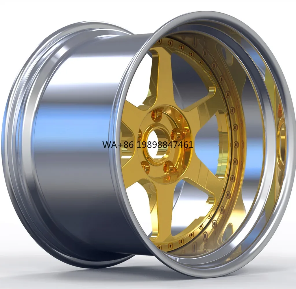 

Customized 2 Piece Deep Dish Wheels Deep Concave Brushed Bronze Polished Forged Wheels Rims