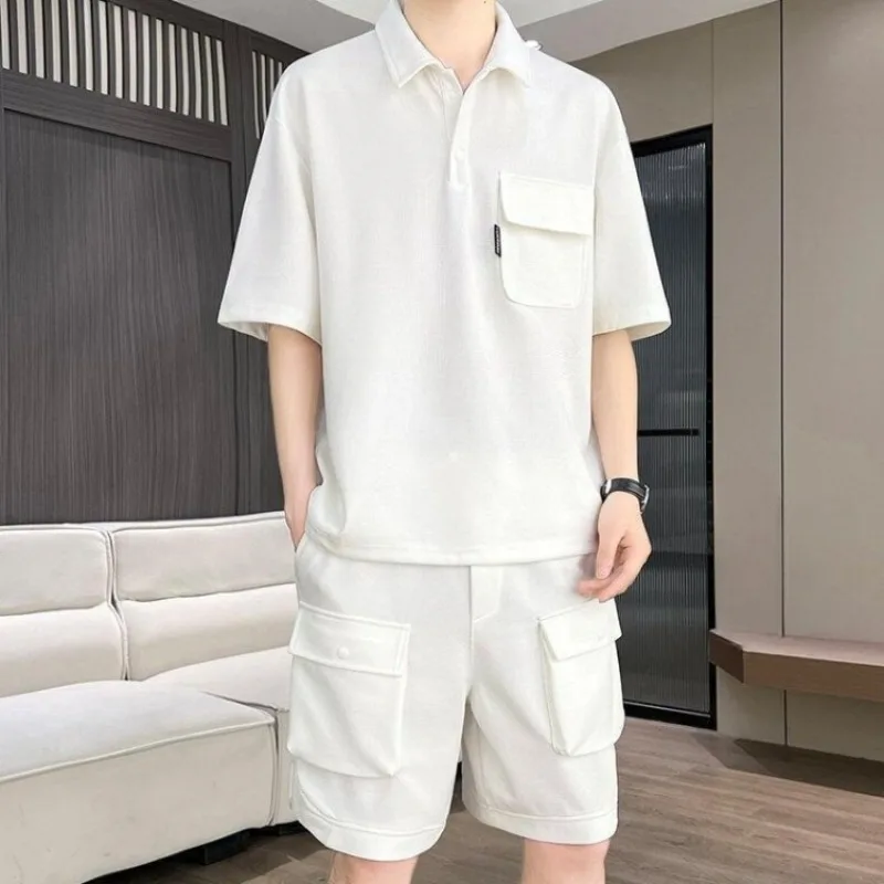 

Men's 2 Piece Outfit 2025 Trending Polo Shirt Shorts Set High End Cool Design Summer Clothing for Men