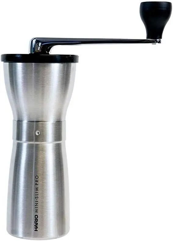 

Compact Ceramic Coffee Grinder, Silver - Easy Adjustable & Portable for Fresh Brews