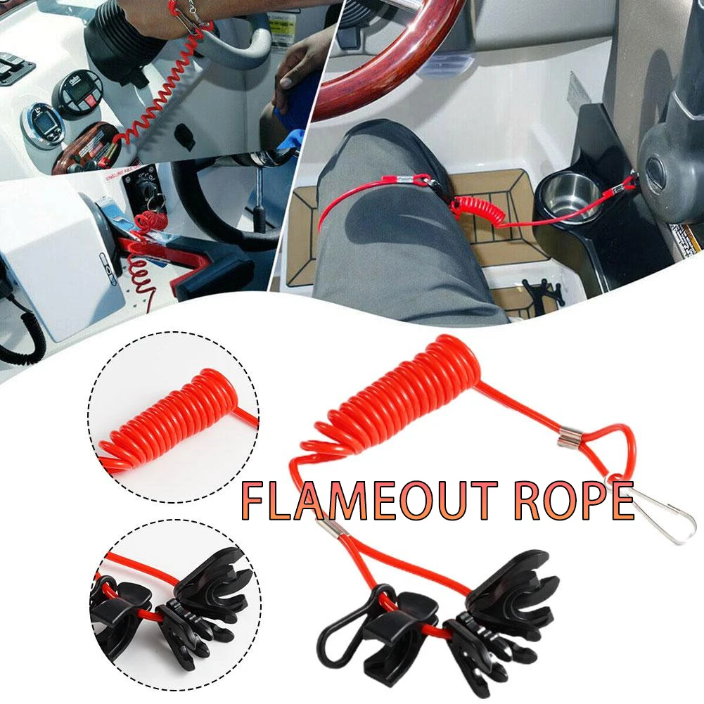 

Лодочный подвесной переключатель, ремешок для двигателя, кнопка аварии срочной остановки для Yamaha Suzuki Honda, безопасный соединительный шнур, совместимый