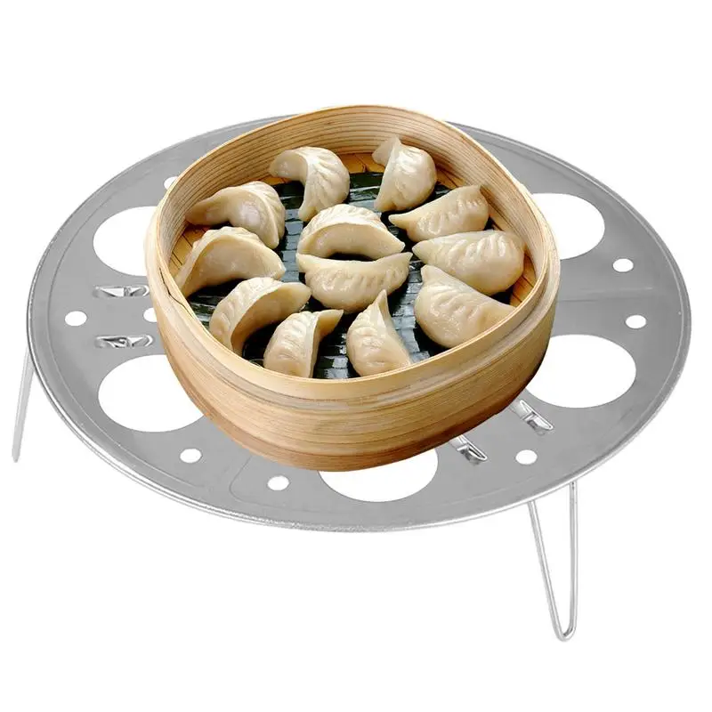 Egg Steamer Rack stackable Egg steamer Stand stainless steel Trivet Detachable base Steamed Bun Dumplings Durable steamer