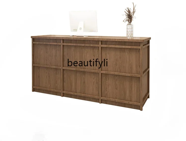 G8578 Clothing Store Cashier Home Bar Counter Women's Clothing Store Small Counter Simple Oil Style Solid Wood Sideboard