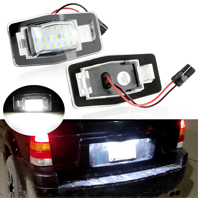 2 Piezas para Ford Escape 2001-2007, para Mazda Miata MX-5 Protege 1999-2005, Luz LED Blanca para Placa de Matrícula, Accesorios para Automóviles