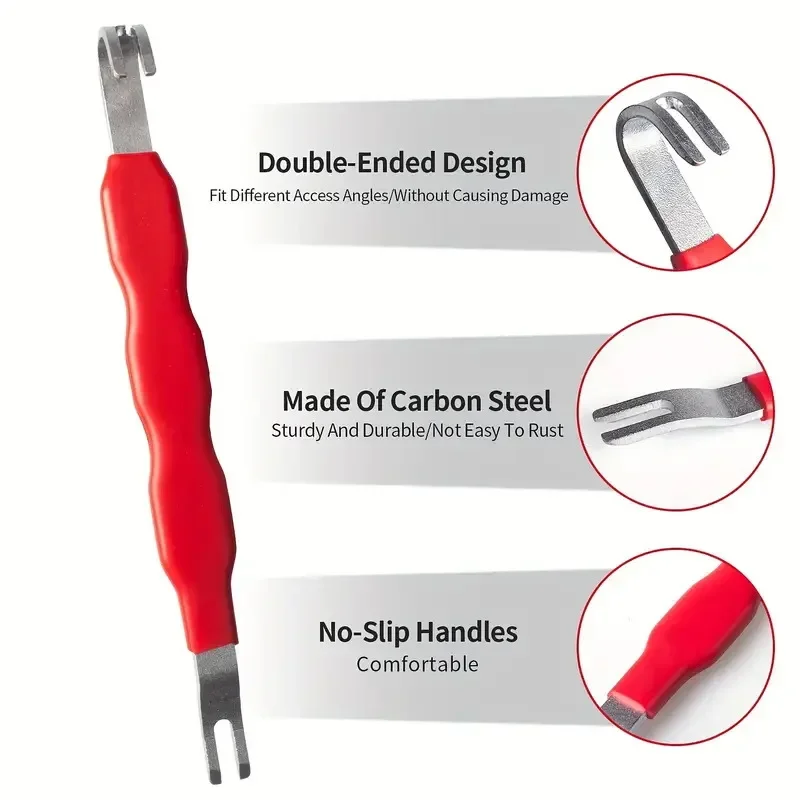 1/2Pcs car electrical terminal connector separator  Red Black Non-slip Universal Automotive Separation Tool Disassembly Tools image 3
