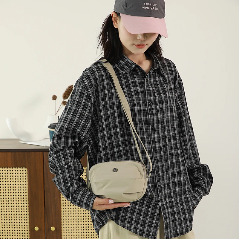 2026 Damen Leichte Nylon-Umhängetasche Lässige Sport-Schultertasche Handtasche mit Mehreren Fächern Reisetasche mit Handytasche – Detail 13