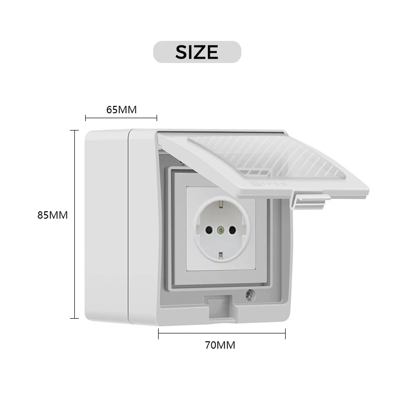 Avoir IP55 Waterproof Electrical Outlets Cover Tuya Wifi Connected Wall Power Socket EU Standard Plugs With Timer Home Appliance