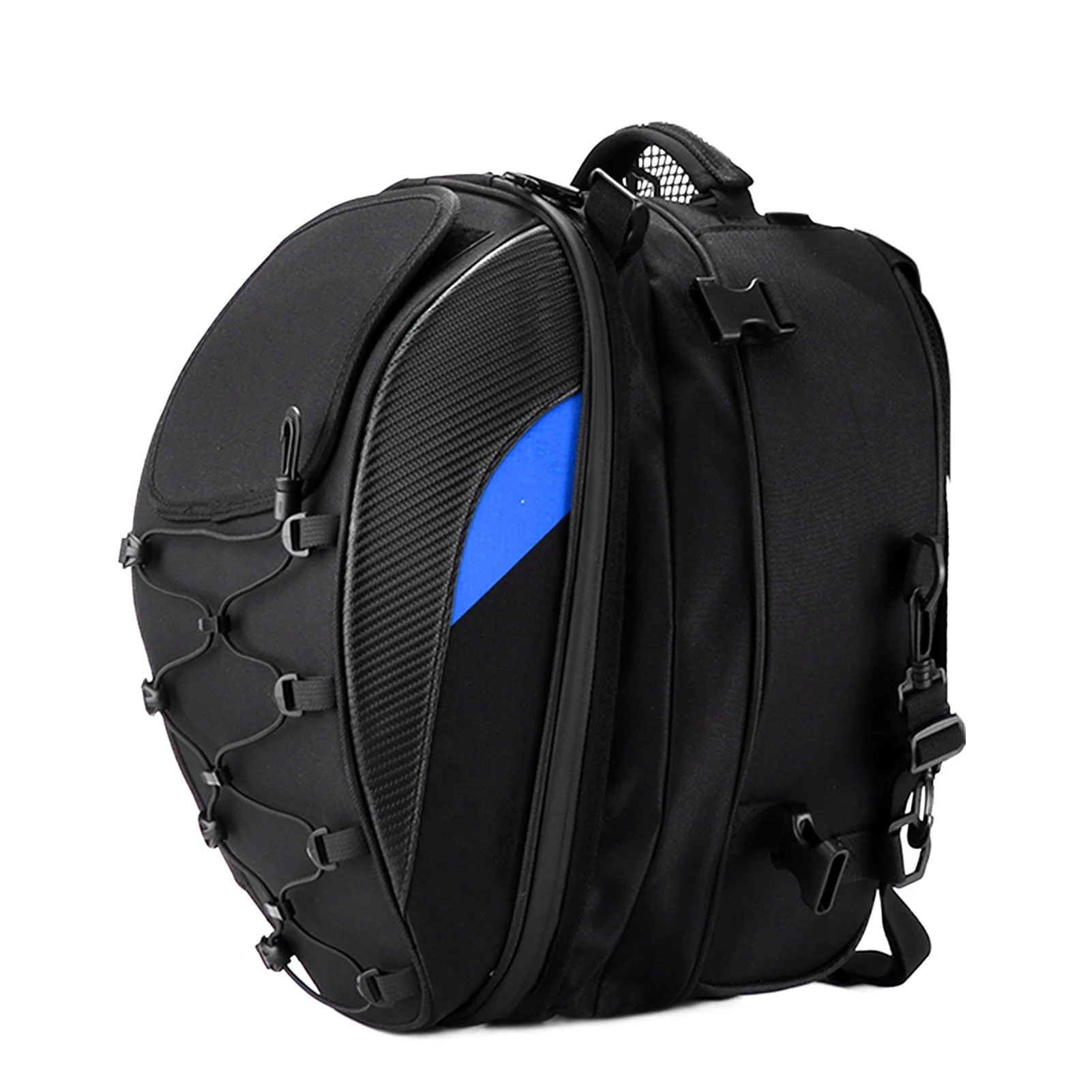 

Сумка на заднее сиденье мотоцикла, водонепроницаемая ткань Оксфорд, тканая светоотражающая универсальная высокой плотности (синяя)