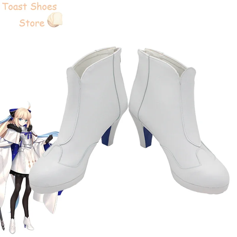 FGO Saber Morgan-Chaussures de Cosplay en Cuir PU, Bottes de ixd'Halloween, Accessoire de Costume