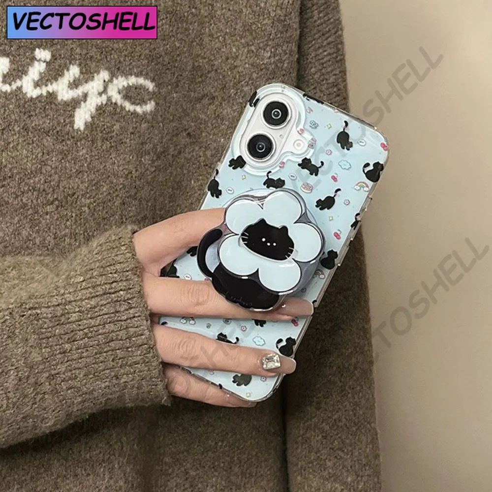 

Милый мультяшный держатель-кольцо для телефона INS в виде котенка для MagSafe Griptok, подставка для iPhone 16, Samsung, для девочек