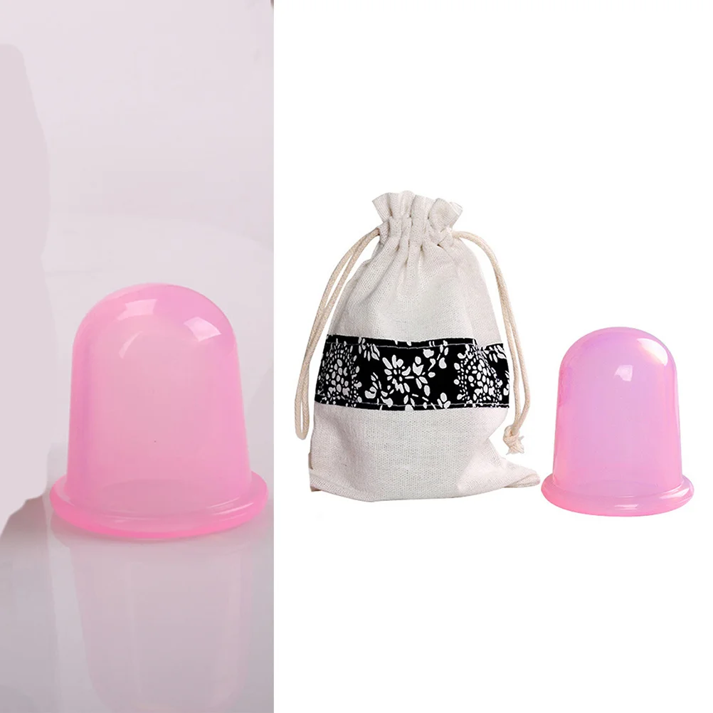 

2Pcs Silicone Vacuum Cupping Cups Body Massage Therapy Pump Strong Suction Durable Anti Cellulite Moisture Absorber for Hospital