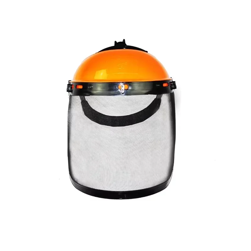 Imagem -02 - Máscara Facial Completa de Malha de Metal Viseira Protetora Capacete de Segurança Chapéu para Motosserra Cortador de Escova Floresta Cortador de Grama Proteção Máscara de Trabalho