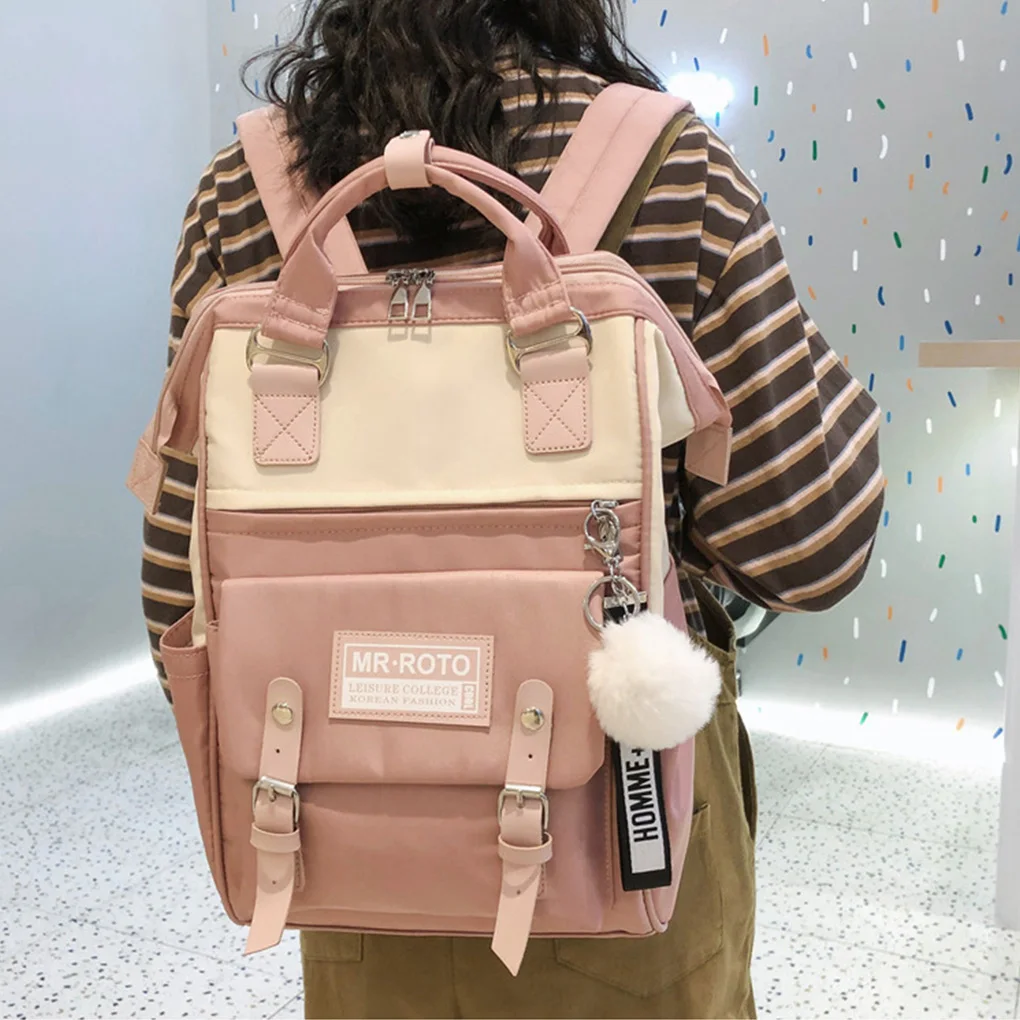 Zaino da donna in stile coreano borsa a tracolla Multi tasca in Nylon Mochila