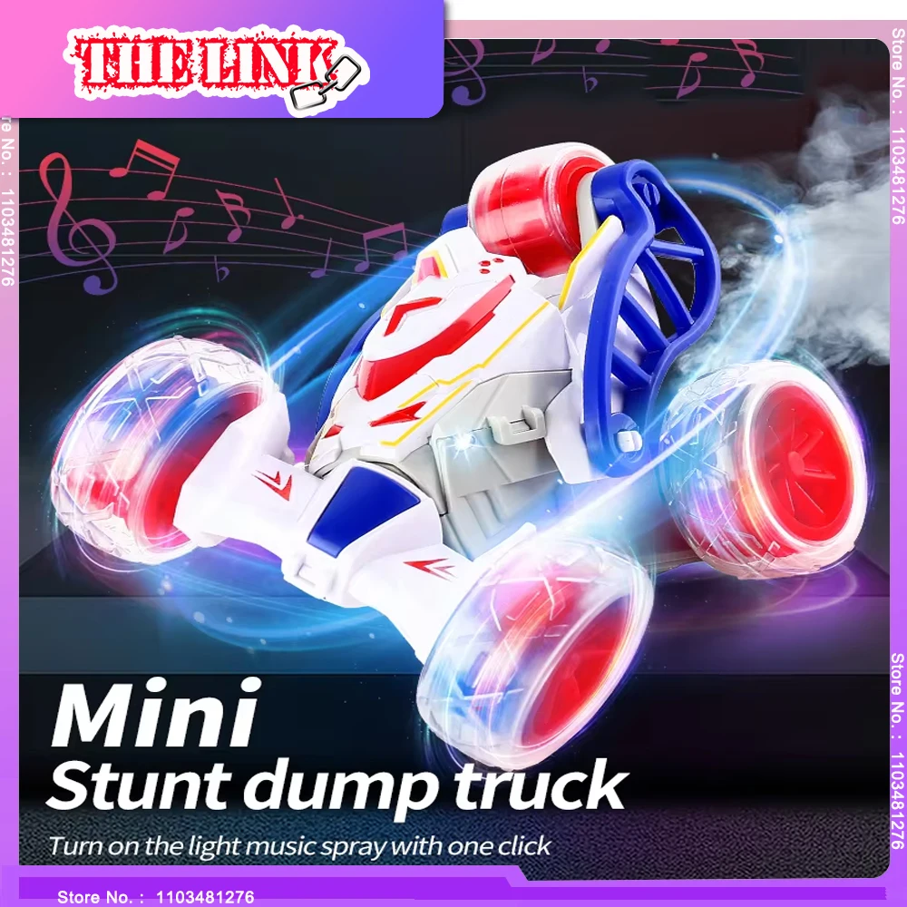 Auto Demo 360° Rotation Mini RC Stunt Cars Lighting&Music 2.4Ghz Remote Control Smart Toys High-Speed Flip Vehicle Kids Gifts