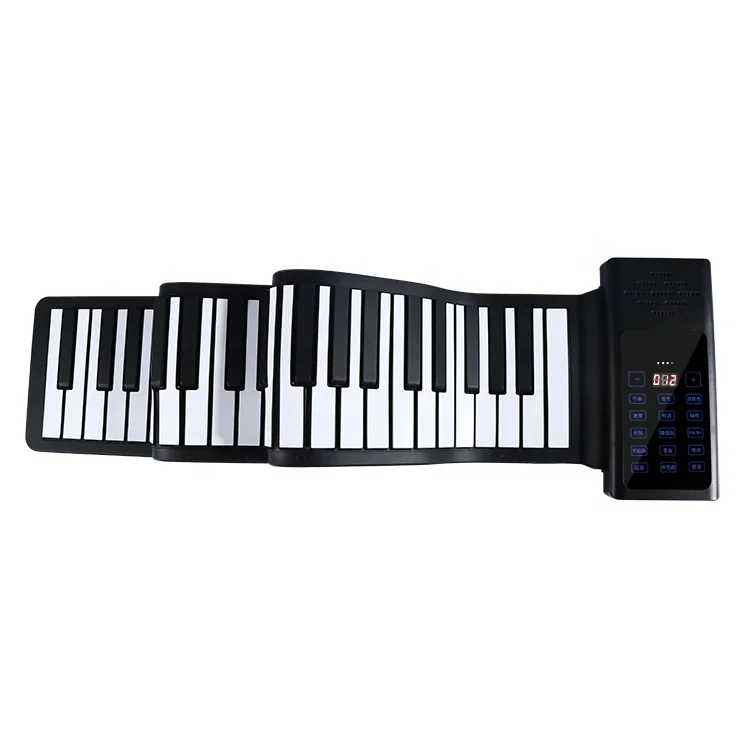 

Hooqu Hot Selling 88 Key Silicone Hand Rolled Piano For Beginners To Learn And Practice Folding Portable Electronic Piano