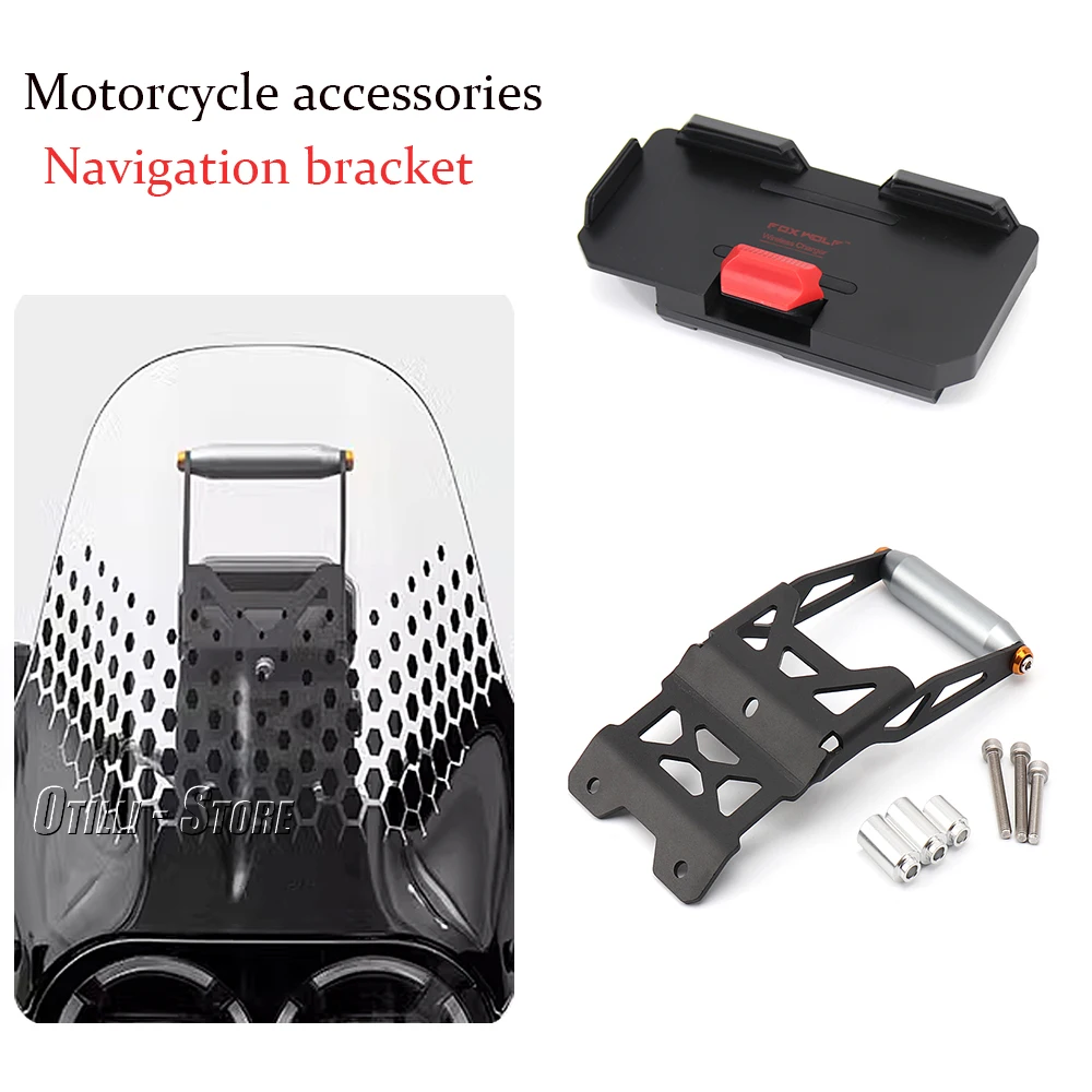 

For DUCATI DESERT X DesertX Desert X 2023 New Motorcycle Accessories Black GPS Navigation Bracket Mobile Phone USB Charging