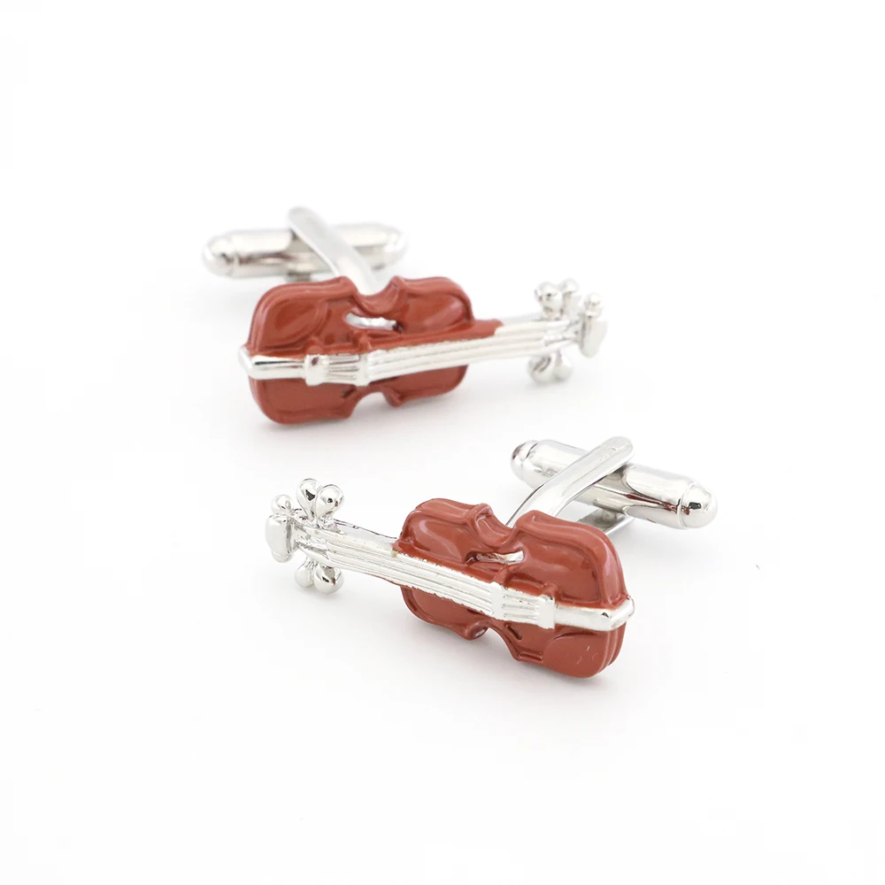 iGame Guitar Cuff Links Quality Brass Material Music Instrument Series Cufflinks For Wedding Men