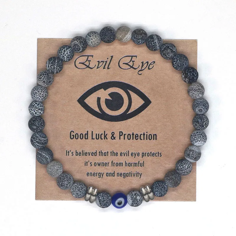 Pulseras Hombre Natural Tiger Eye Stone Male Bracelet Man Turkish Protection Evil Eye Bracelets For Man Pulseiras Pasculina