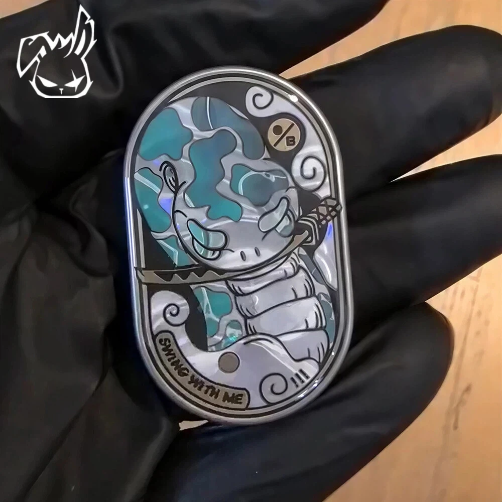 

MOT & ONE BEAN Coating Groove Pro 2025 Fidget Slider DIY Rotates Left And Right 360° Titanium Push Slider Stress Relief Toy