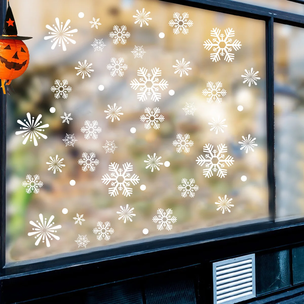 

2Pcs Snowflake Stickers Glass Showcase Decals Eco-Friendly Waterproof Adhesive Wall Window Door Decoration Glass Stickers