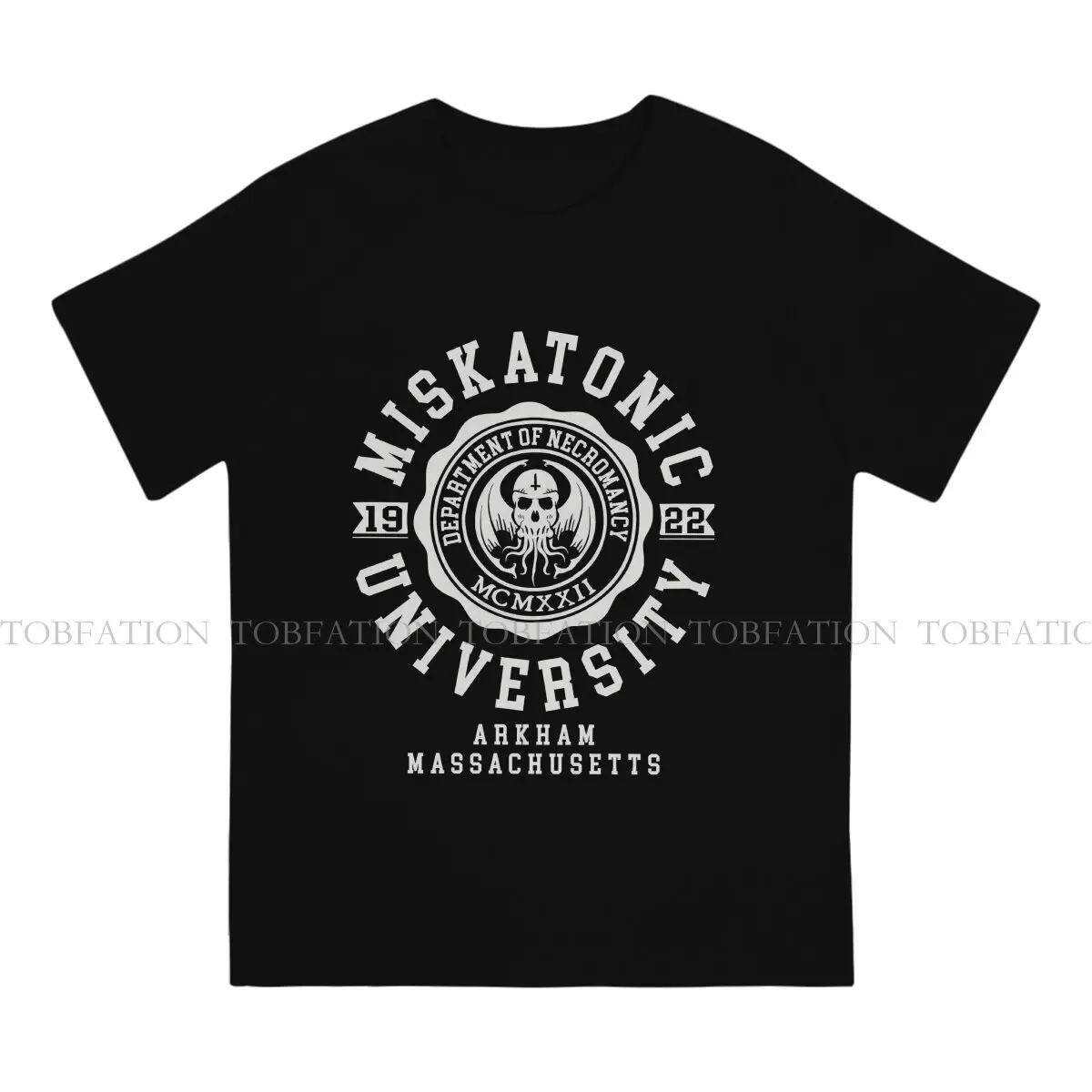 Cthulhu  Lovecraft Hipster TShirts Miskatonic University Male Style Fabric Streetwear T Shirt O Neck 