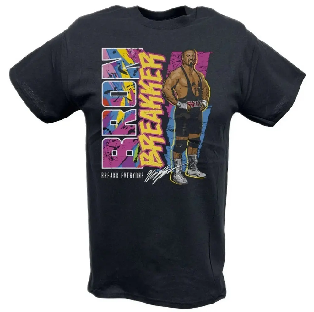 2025 حار بيع تي شيرت برون بريكر ريترو تي شيرت 00009331 # تي شيرت رياضي للمصارعة، عشاق المصارع الشهير، ملابس رجالية، ملابس الشارع
