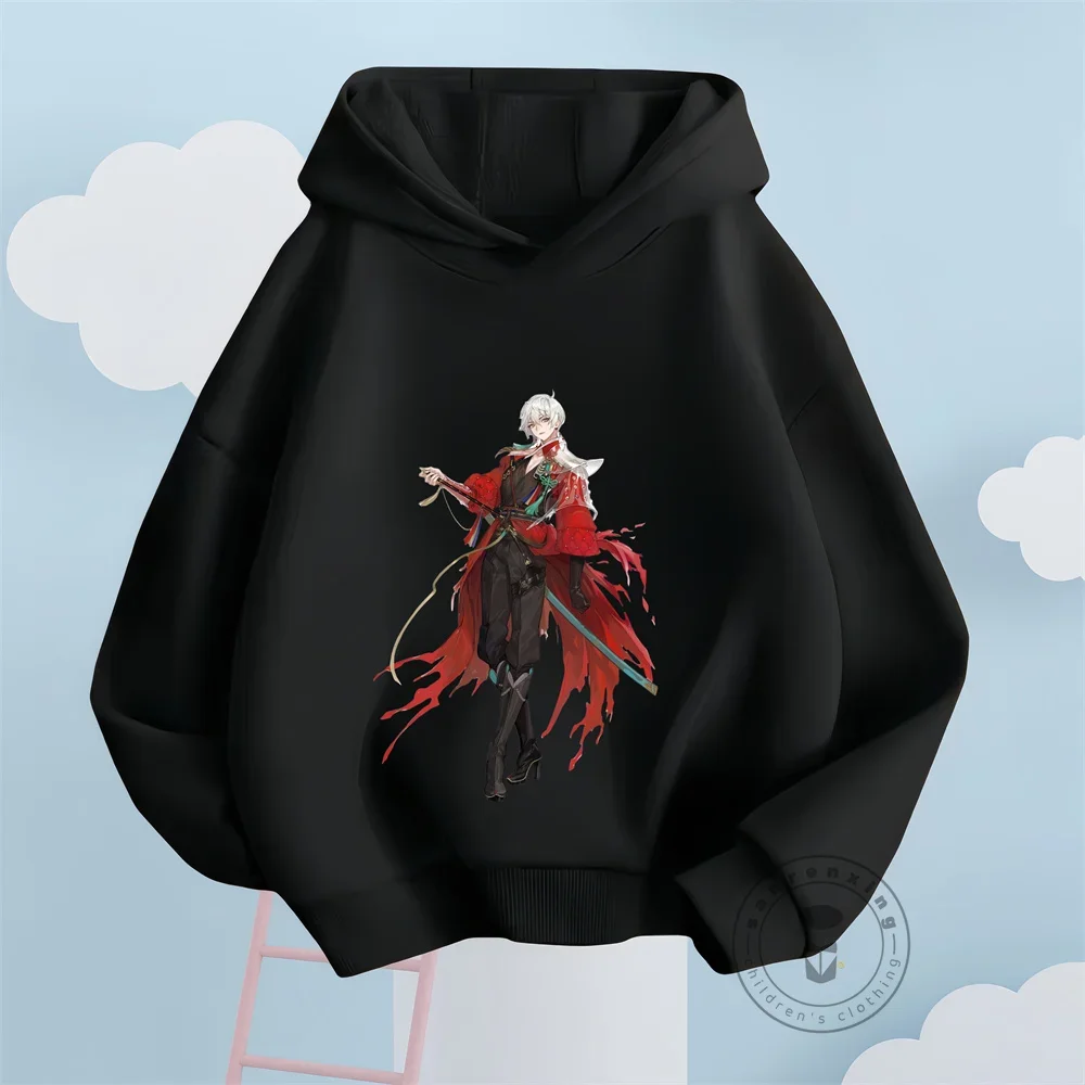 Fate Stay Night Cartoon Print Sweatshirt Girls Boys Casual Fashion Hoodie Tops 2024 Spring and Autumn Cute Comfort Blazer