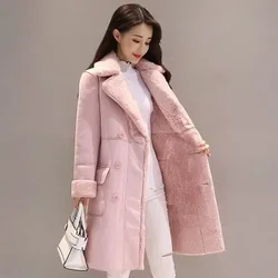 Winter Fashion New High Quality Rabbit Fur Coat Velvet Long Female Loose Thick Warm Mink Teddy E23