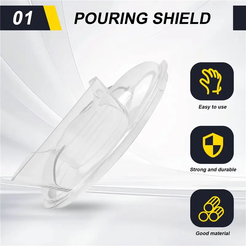 A74X-Pouring Shield For Kitchenaid 5.5 Quart, 6, 7, 8 Qt Stainless Steel Bowl-Lift Stand Mixer Accessories Splash Guard