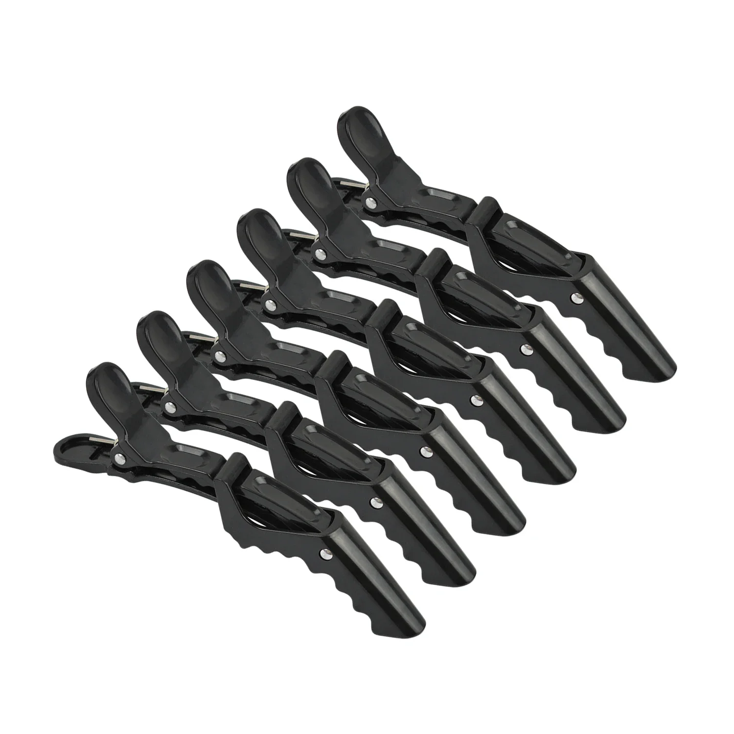 Clipes de cabelo jacaré antiderrapante profissional, cabeleireiro Styling Tool, grampos, 6 pcs