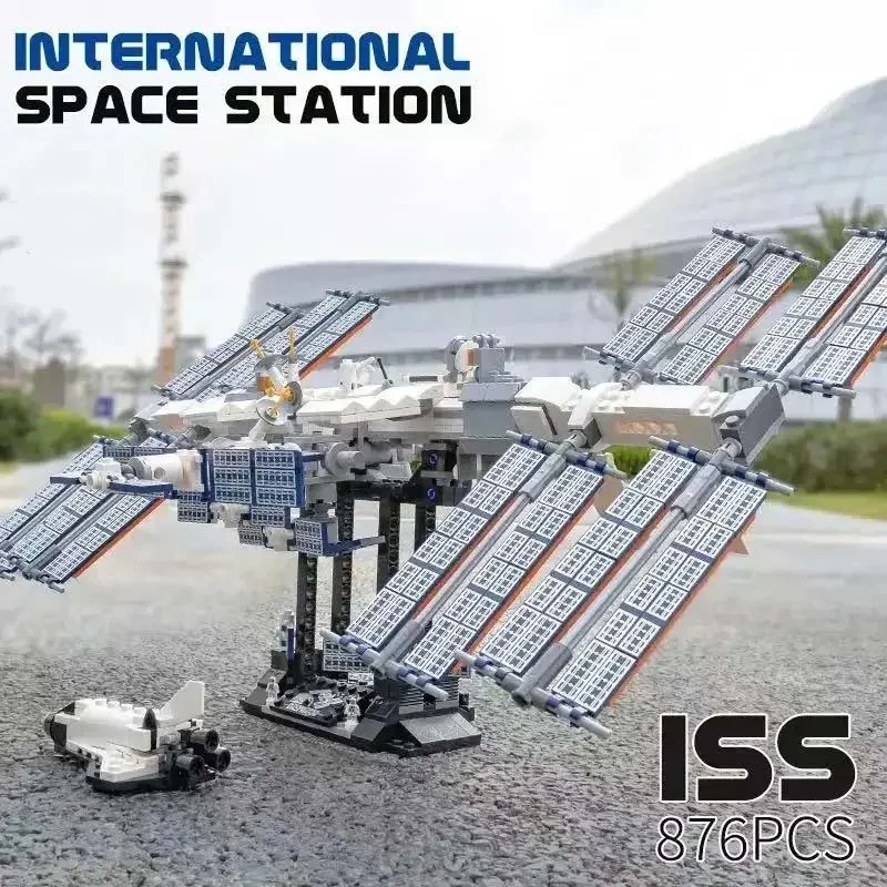 

864 PCS NO BOX International Space Station Building Blocks Bricks Shuttle Astronaut Toy Birthday Christmas Gift Compatible 21321
